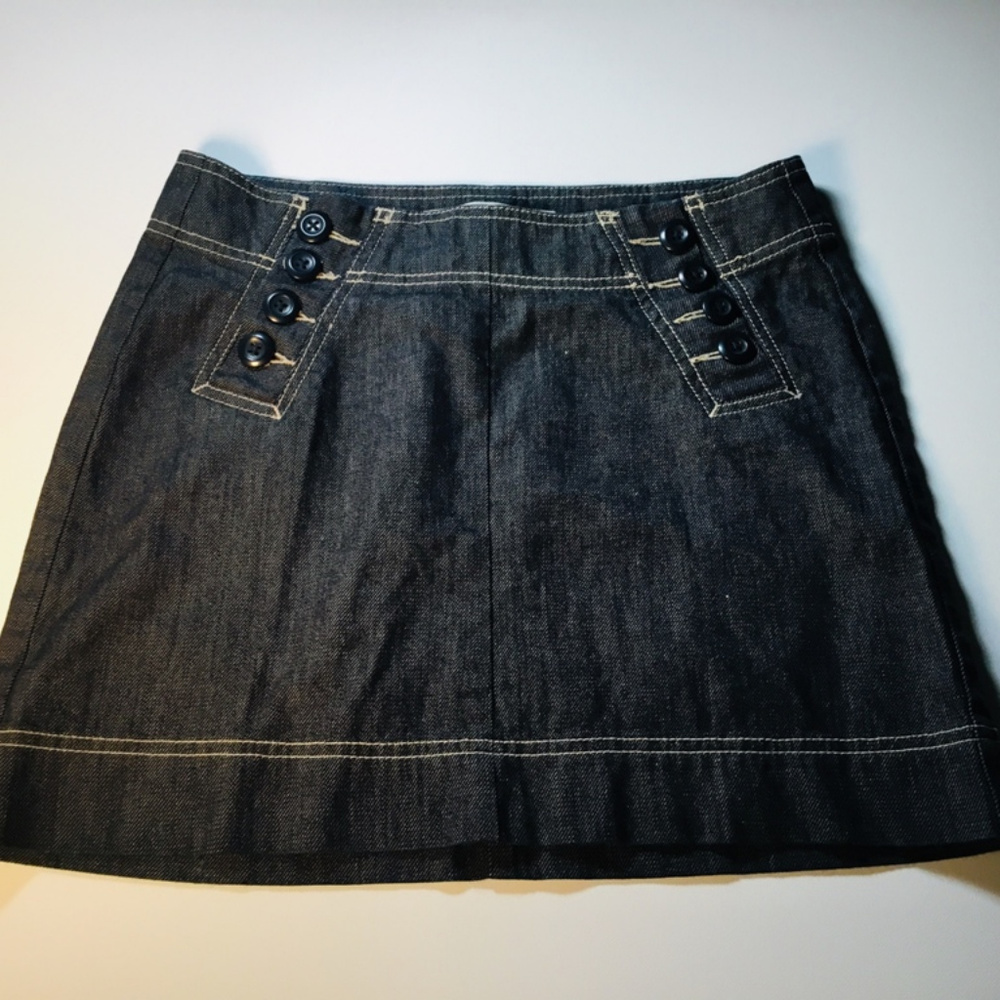 Gap Jeans Button Front Denim Mini Skirt Size 4